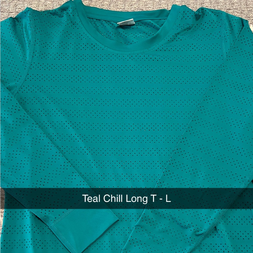 Teal Chill Long Sleeve. Size Large